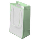 Petit Sac Cadeau Blanc solide texturé. (Dos Angle)