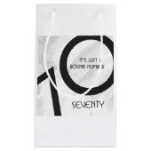 Petit Sac Cadeau Blancs 70 Anniversaire de la Décennie (Devant)