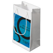 Petit Sac Cadeau Bleu 30 Décennie Anniversaire (Dos Angle)