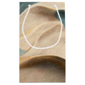 Petit Sac Cadeau bleu beige vert vague (Dos)