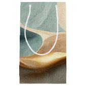 Petit Sac Cadeau bleu beige vert vague (Devant)