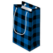Petit Sac Cadeau Bleu Buffalo Country Lumberjack Plaid (Dos Angle)