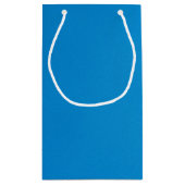 Petit Sac Cadeau Bleu cérulean clair avec texture granuleuse (Dos)