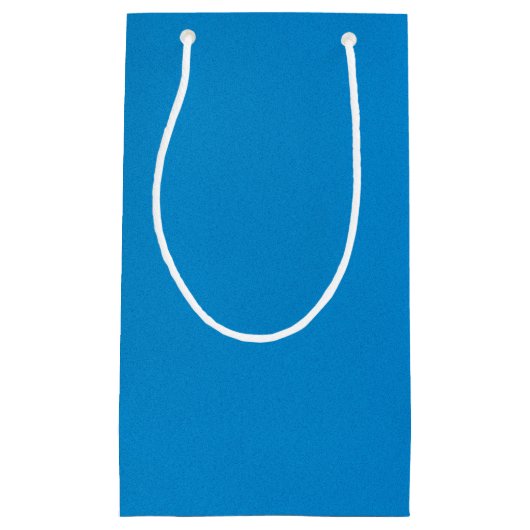 Petit Sac Cadeau Bleu cérulean clair avec texture granuleuse (Devant)