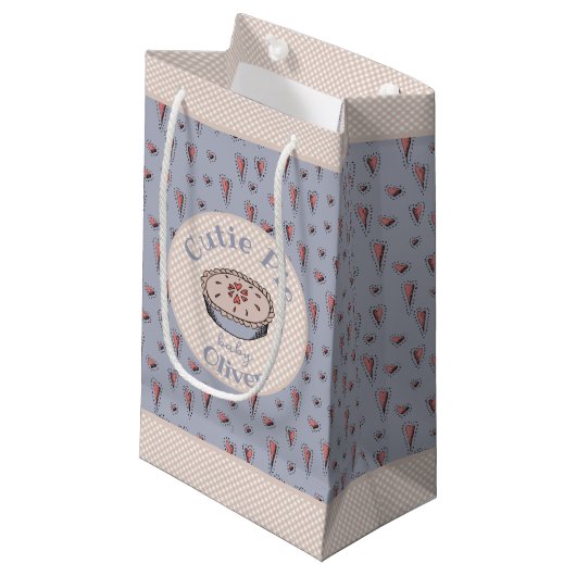 Petit Sac Cadeau Bleu clair Cutie Pie Baby Boy (Devant Angle)