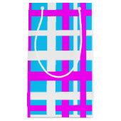 Petit Sac Cadeau Bleu clair rose blanc (Devant)