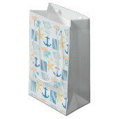 Petit Sac Cadeau Bleu côtier (Devant Angle)