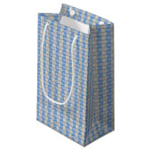 Petit Sac Cadeau Bleu courant Tan de Candystripe (Devant Angle)