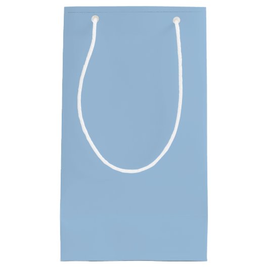 Petit Sac Cadeau Bleu doux d'hiver (Devant)
