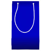 Petit Sac Cadeau Bleu électrique solide (Devant)
