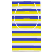 Petit Sac Cadeau Bleu, jaune et blanc (Dos)