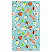 Petit Sac Cadeau Bleu mignon de motif de sushi (Dos)