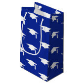 Petit Sac Cadeau Bleu Motif - Graduation (Dos Angle)