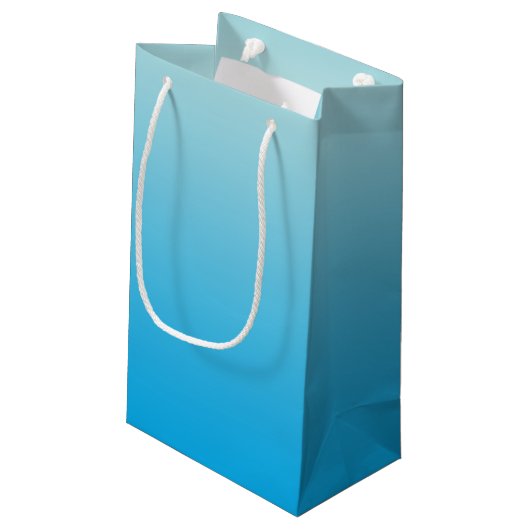 Petit Sac Cadeau Bleu Ombre d'Aqua (Dos Angle)