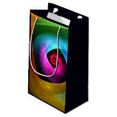 Petit Sac Cadeau Bleu orange rose moderne Art Abstrait Motif #24 (Dos Angle)