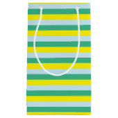 Petit Sac Cadeau Bleu pâle, vert d'eau et jaune (Devant)