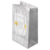 Petit Sac Cadeau Blonde Boy Première Communion Damask (Devant Angle)