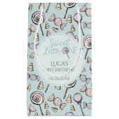 Petit Sac Cadeau Blue Candy Thème 1er anniversaire (Devant)
