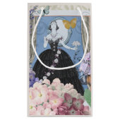 Petit Sac Cadeau Blue Elegant Femme Floral Fancy Gown (Dos)