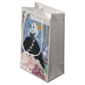 Petit Sac Cadeau Blue Elegant Femme Floral Fancy Gown (Dos Angle)