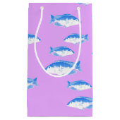 Petit Sac Cadeau Blue fish on lilac (Devant)