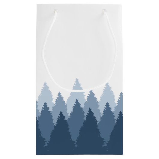 Petit Sac Cadeau Blue Forest Range Mariage de bois (Dos)
