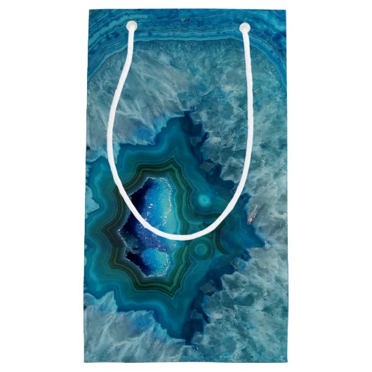 Petit Sac Cadeau Blue Geode Rock Mineral Agate Crystal Image (Devant)