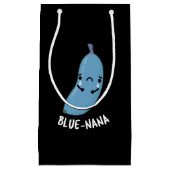 Petit Sac Cadeau Blue-nana Funny Banana Pun Dark BG (Devant)