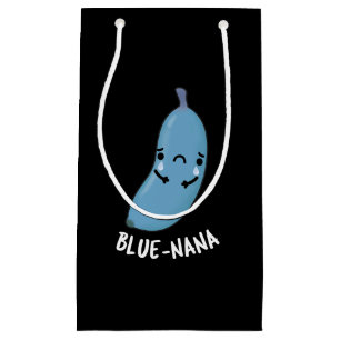 Petit Sac Cadeau Blue-nana Funny Banana Pun Dark BG