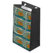 Petit Sac Cadeau Blue Ocean Waves Nautilus Seashell Motif Nouveau (Dos Angle)