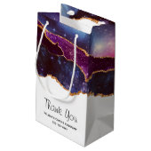 Petit Sac Cadeau Blue & Purple Space & Stars Moderne Agate Merci (Dos Angle)