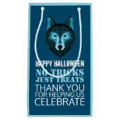 Petit Sac Cadeau Blue Wolf, fête d'Halloween (Devant)
