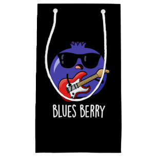 Petit Sac Cadeau Blues Berry Funny Fruit Pun Dark BG