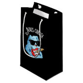 Petit Sac Cadeau Blues Fromage drôle Nourriture Pun Dark BG (Devant Angle)