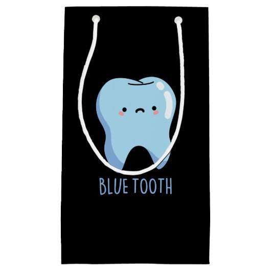 Petit Sac Cadeau Bluetooth Funny Technique Blue Tooth Pun Dark BG (Devant)
