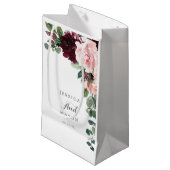 Petit Sac Cadeau Blush Burgundy Hotel Mariage Cadeau (Devant Angle)