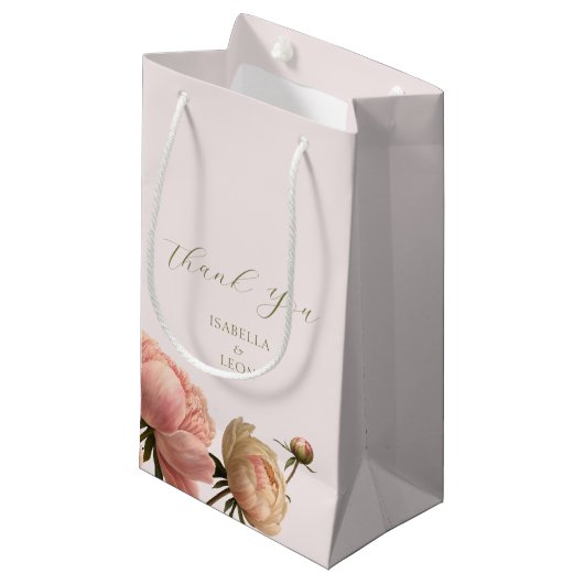 Petit Sac Cadeau Blush Pink | Chic Rose Wedding Wedding (Devant Angle)