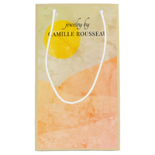 Petit Sac Cadeau Boho Desert Sunrise Mountains Abstrait Petit Cadea