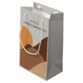 Petit Sac Cadeau Boho Terracotta Désert Sun Mountains Abstrait (Dos Angle)