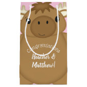 Petit Sac Cadeau Bois du Baby shower de l'orignal (Devant)