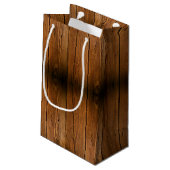 Petit Sac Cadeau Bois rustique polyvalent (Dos Angle)
