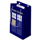 Petit Sac Cadeau Boîte téléphonique publique de police (Dos Angle)