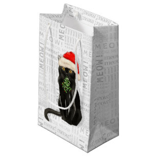 Petit Sac Cadeau Bombay noir mât de chat sur la saison