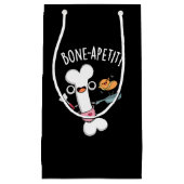 Petit Sac Cadeau Bone Apetit Funny Cuisine Pun Dark BG (Devant)
