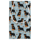Petit Sac Cadeau Bones et pattes de chien Rottweiler (Dos)