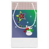 Petit Sac Cadeau Bonhomme de neige Lumière Stellaire (Dos)