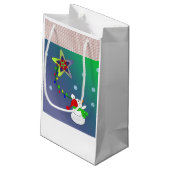 Petit Sac Cadeau Bonhomme de neige Lumière Stellaire (Dos Angle)