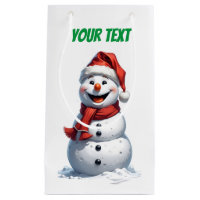 bonhomme de neige très heureux avec chapeau santa