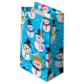 Petit Sac Cadeau bonhommes de neige (Dos Angle)