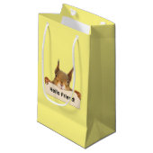 Petit Sac Cadeau Bonjour ami Funny Squirrel (Devant Angle)